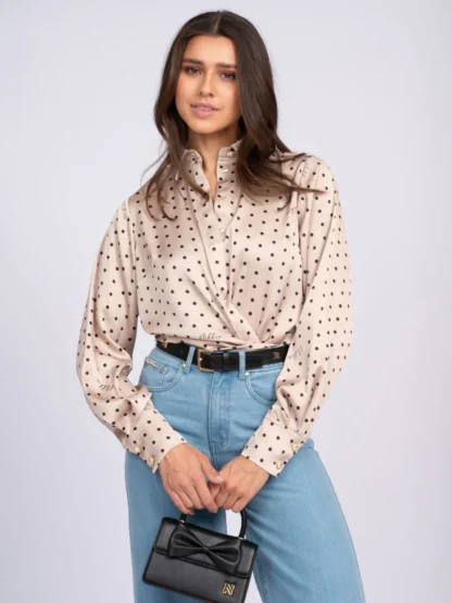 Nikkie X Anna Nooshin Halych Satin Blouse Blonde