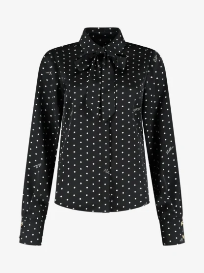 Nikkie X Anna Nooshin Halych Satin Blouse Black - Afbeelding 2