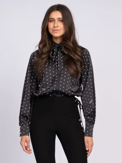 Nikkie X Anna Nooshin Halych Satin Blouse Black