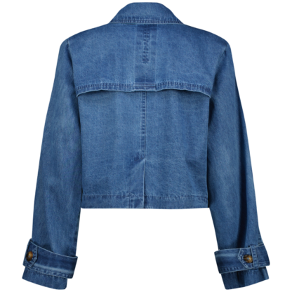 Raizzed Janine Light Blue Stone Trench Coat - Afbeelding 4