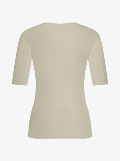 Fifth House - Geribde Top Met cut-out Details en Logo gespen Glaze Top - Afbeelding 2