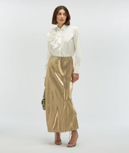 Josh V Leona High Waist Fitted Rok Gold - Afbeelding 2
