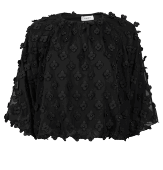 Aaiko Delany Flower Blouse Zwart