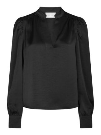 Neo Noir Rosslyn Sateen Blouse Zwart