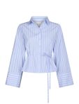 Neo Noir Clarida Stripe Shirt Blue