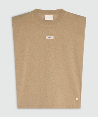 Josh V Sue T-Shirt met schoudervulling light khaki